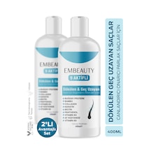 Embeauty Kolajen & Keratin Saç Dökülmesine Karşı Hızlı Saç Uzatan Dolgunlaştırıcı ve Besleyici Şampuan 2 x 400 ML
