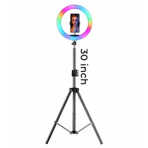 Katjmer Mj30 Ring Light Çok Renkli Fonksiyonlu 76cm Tripod Led