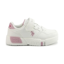 U.s. Polo Assn. Uttes Jr 5pr Beyaz Kız Çocuk Sneaker Beyaz-Pudra