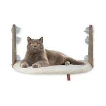 Pugalo Cam Yatağı Vantuzlu Kedi Cam Yatağı Pugalo Vantuzlu Yatak Krem