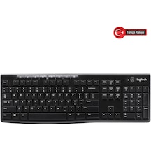 Logıtech K270, Siyah, 920-003761, Kablosuz, Türkçe Q, Multimedya Klavye