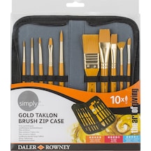 Daler Rowney Sımply Akrılık Boya Çantalı Fırça Set 10 Lu