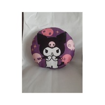 Kuromi Mor Desenlı Tasarım Yastık Çok Renkli