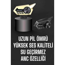Intercom - 683 - Kask Kulaklığı Anc Özelliği Yüksek Ses Kaliteli - Edntrend - Bluetooth Kulaklık