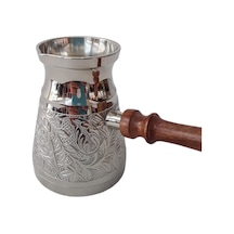 Pirinç Döküm Cezve 4.75" Jumbo Uzun Boy Ahşap Saplı