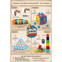 Tırtıl + Bultak 18 Parça +sevimli Kule 6 + 20 Adet Havuz Topu Gelişim Seti 4'lü