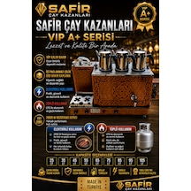 3 Gözlü Bakır Çay Kazanı Elektrik + Tüplü Bakır Çay Semaveri Lpg Li Güneş Model Bakır Çay Ocağı Kazanı Vip Plus