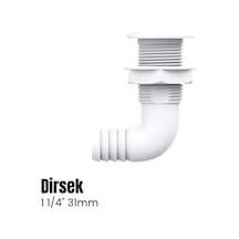 Seaflo Plastik Sintine Rekoru Depo Çıkışı Dirsekli 1 1/4" - 31mm-1595