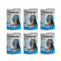 Foodline Somonlu Yetişkin Kedi Konservesi 6 x 400 G