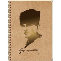 Keskin Color Funky Atatürk 16.5x22.5Cm Sert Kapak 100 Yaprak Çizgili Spiralli Defter