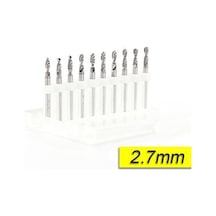 PCB Mikro Karbür CNC Matkap Ucu 10lu Set 2,70mm Tungsten 18 Shank