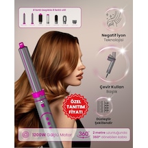 Mieco Aria 8 In Iyon Özellikli 1 Saç Kurutma Ve Şekillendirme Seti Pink