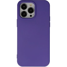 Apple  Uyumlu  iPhone 14 Pro Kılıf Nano İçi Kadife Silikon Mor,