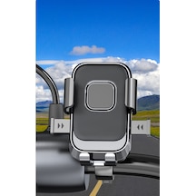 Ayarlanabilir Bisiklet Scooter Atv Otomatik Tuşlu Motorsiklet Gidon Bağlantılı Telefon Tutucu