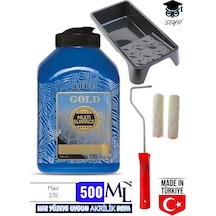 500 Ml Multi Surface Akrilik Boya Seti Her Yüzeye Uygun Boya Tavası Ve Rulo Seti Artdeco Çok Renkli