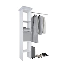 Eliz Açık Giyinme Dolabı - Gardırop Beyaz 120 Cm