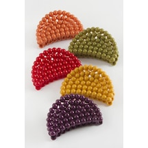 Oval Renkli Mandal Toka 6 Cm Kırmızı