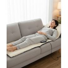 Full Body Masaj Minderi Isı Ve Titreşim Destekli Gri