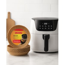 100 Adet Airfryer Kağıdı Su Geçirmez Tutmaz Pişirme Altlığı - Lisinya Çok Renkli
