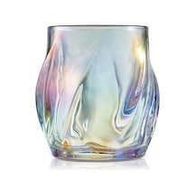 Viski Bardakları 2'li Set, Renkli Rock Bardağı, 240 Ml İçme Bardağı, Yaratıcı Bükümlü Kristal Eski Moda Bard