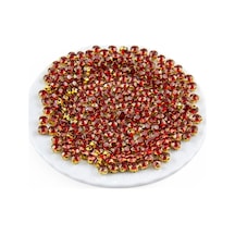 Gold Kasalı Epoksi Dikme Kırmızı Beyoğlu Taşı Ss30 - 6 Mmm 50 Adet