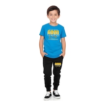 Fyk Kids Erkek Çocuk Give Up Yazı Baskılı Yazlık Alt-üst Takım Mavi