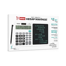 Dordoi Mikro Cl-8455 Yazı Tabletli Hesap Makinesi Beyaz 12 Haneli, 7 İnç Dijital Notepad Çok Renkli