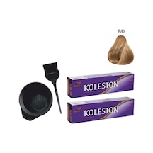Koleston Saç Boyası 8/0 Açık Kumral 50Ml X 2 Adet+Boyama Seti Koleston Saç Boyası 8/0 Açık Kumral 50Ml X 2 Adet+Boyama Seti