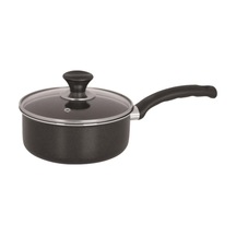 Mehtap Teflon Kaçerola 16 Cm Sosluk Cam Kapaklı Füme