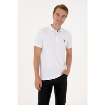 U.S. Polo Assn. Erkek Slim Fit Polo Yaka Beyaz Basic Tişört 50310669-VR013 U.S. Polo Assn. Erkek Slim Fit Polo Yaka Beyaz Basic Tişört 50310669-VR013