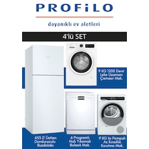 Profilo BD2055WENN - CGA242X3TR - KM9611CTR - BM6320MA 4'lü Beyaz Eşya Set