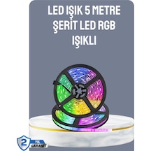 Kumandalı 5 Metre Şerit Led Dekoratif Aydınlatma Çok Renkli