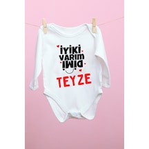Babylimon Iyi Ki Varım Dimi Teyze Desenli Uzun Beyaz - 102862358 Beyaz