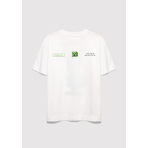 Mavi - Minecraft Baskılı Ekru Tişört 6610435-70057 Ekru