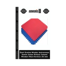 Özel Üretim Minder Antrenman Zemin Salon Örtüsü Tatami Minderi Mavi-kırmızı 26 Mm Mavi - Kırmızı