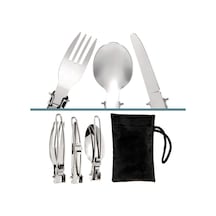 Omeniv 3lü Set Bıçak Çatal Kaşık Paslanmaz Çadır Kamp Outdoor Çok Renkli