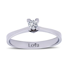 Lova G Renk 0,13 Karat Pırlanta Tektaş Yüzük - 1050001 Lova G Renk 0,13 Karat Pırlanta Tektaş Yüzük - 1050001