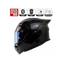 Fx211x Siyah Motosiklet Kaskı Spoiler Mod Güneş Vizörlü Full Face Kask