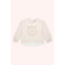 Panço Bej Kız Çocuk Sweatshirt 2511gb08001 Bej