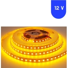 12 Volt 5 Mm 2835 Smd Sarı Amber İç Mekan 120 Ledli 5 Metre Şerit Led