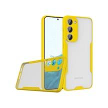 Galaxy Uyumlu S23 Plus Kılıf Platin Silikon - Sarı Çok Renkli
