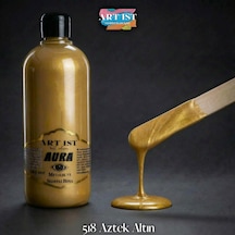 Aura Metalik Sedefli Ve Vernikli Boya - 518 Aztek Altın Ahşap, Taş Tozu, Hobi, Dıy -