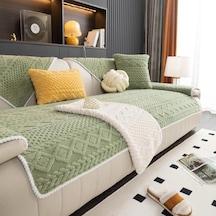 Jms Yeşil Kaymaz Kanepe Örtüsü Şezlong Kanepe Mat İskandinav Evrensel Köşe Kanepe Havlu 90x120cm