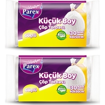 Güçlü Çöp Torbası Küçük Boy 30'lu 40 X 50 Cm İkili Set