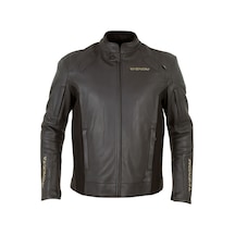 Venom D2 Motosiklet Montu Deri 4 Mevsim Leather Racing Mont Siyah