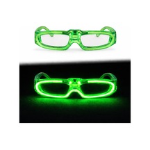 Yeşil Led Işıklı Parti Gözlüğü 3 Modlu Glow - Gece Eğlence Gözlüğü