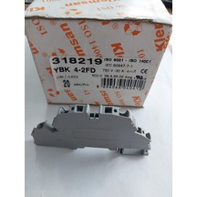Klemsan 4mm2, 2 katlı 1N 4007 diotlu 1 giriş 1 çıkış klemens,