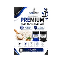 Premium Mum Yapım Hobi Seti - Soya Wax 250 Gr - 2'li Toz Mum Boyası Seti - Mavi, Siyah Bkfabsw2502ms Karışık
