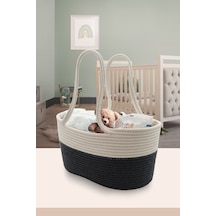 Jasper Keçe Siyah Anne Bebek Bakım Çantası Ve Organizeri Krem - Siyah