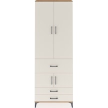 Arges Dolap 5 Raflı 3 Çekmeceli 4 Kapaklı 88x30x243 Çam-aytaşı Çam